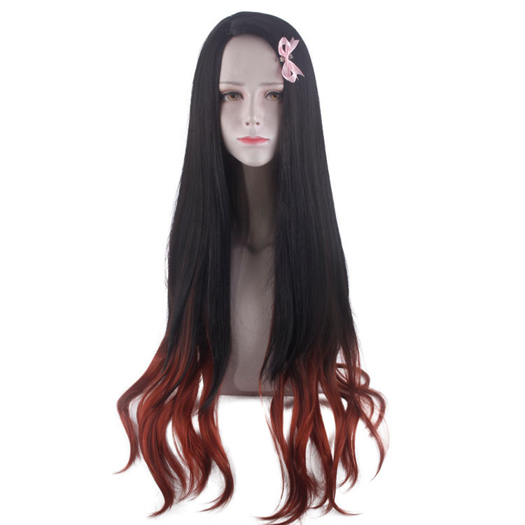 ٻҾ3 ͧԹ : ԡ๫ ԡ Ы ๫ (ժ) ҺԦҵ Kamado Nezuko Kimetsu no Yaiba or Demon Slayer Cosplay wig ԡΌ 