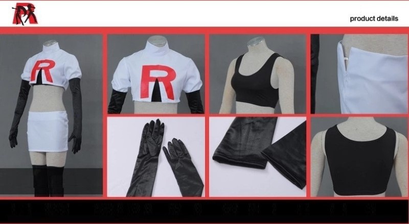 ٻҾ3 ͧԹ : 7C339.1 ش˭ԧ ثҪ ͤ ͹ Woman Musashi Jessie Team Rocket or Rocket Gang Pokemon Costumes