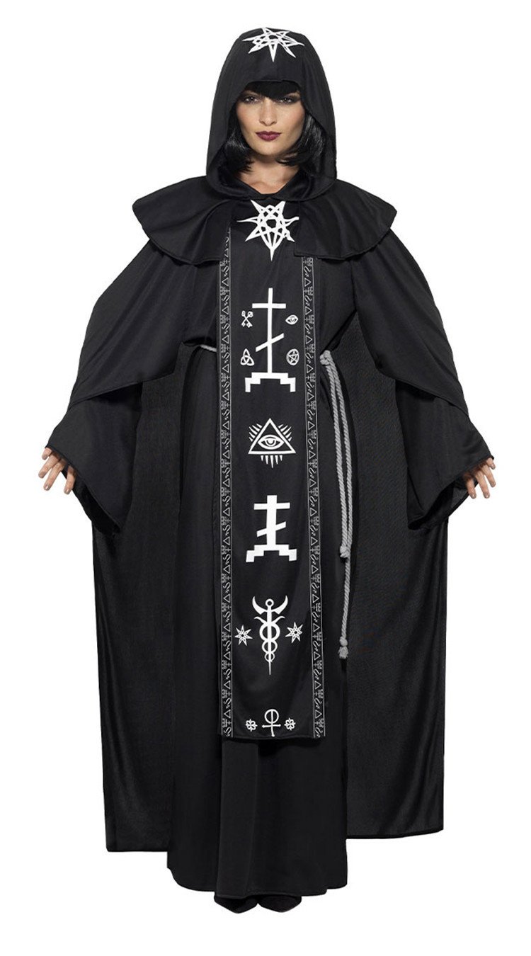 ٻҾ4 ͧԹ : ++++ç ش ͼ شç  شѡǪ ͧ觡ؤҧ   vampire ٵ Medieval Monk Priest Robe Black Hooded 