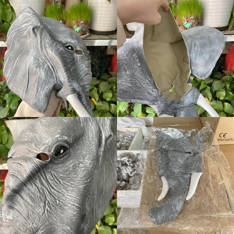 ٻҾ5 ͧԹ : 7C375 ˹ҡҡҧ ˹ҡҡǪҧ ˹ҡҡҧ ˹ҡҡ Elephant Head Rubber Mask Costumes