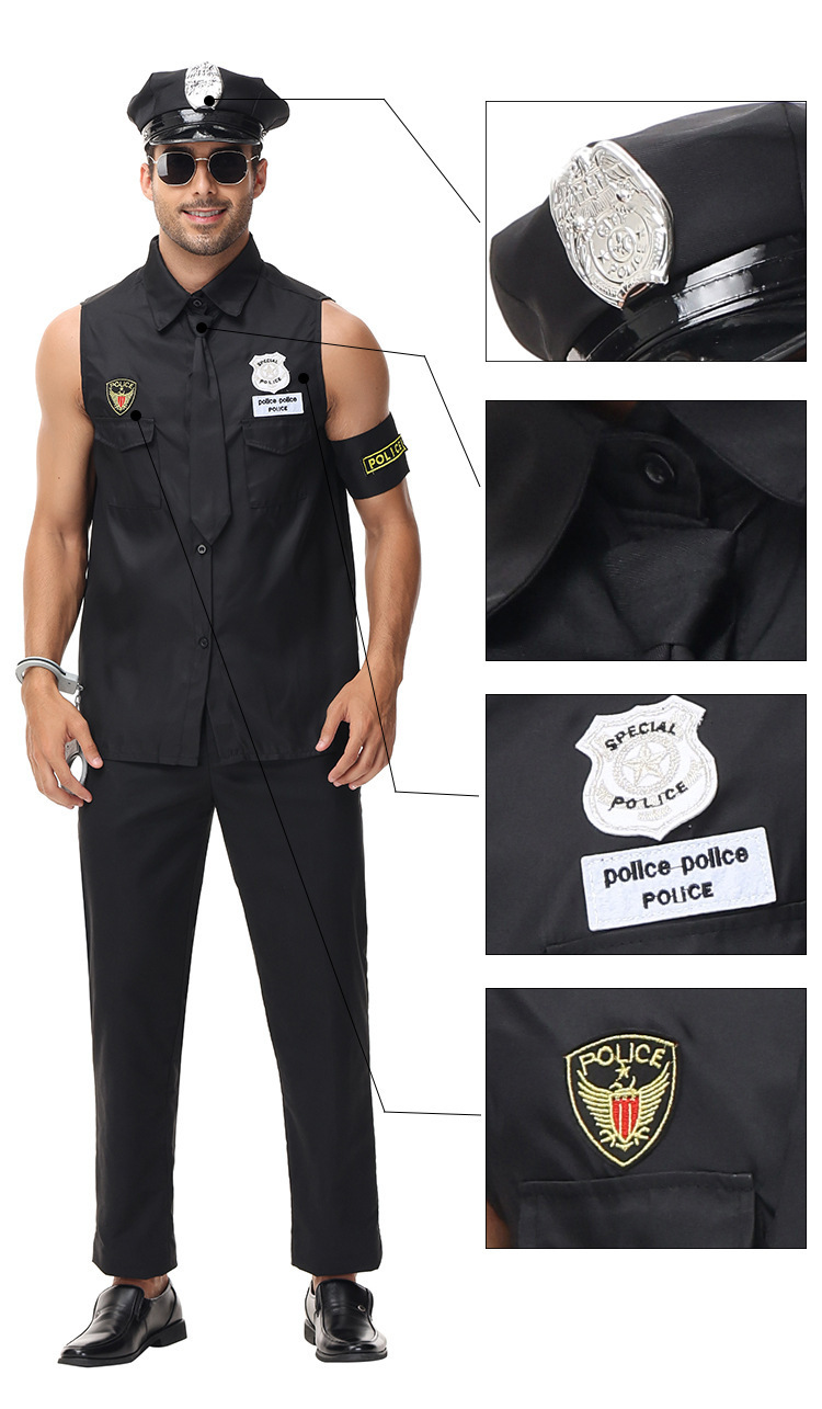 �ٻ�Ҿ���5 �ͧ�Թ��� : ++�������++(�������աҧࡧ)�ش���Ǩ����� ����͡�꡵��Ǩ �硫��Ό�� �ش���������Ǩ �ش������ Halloween Police Costume ��������� �������ǡ ๤� �ح���� ����աҧࡧ��� Sleeveless Cop Cosplay Outfit ����˭��§ҹΌ��乷��Ѻ EDM �ѡ�׺ FBI Se