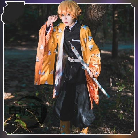 ٻҾ6 ͧԹ : ԡૹԷ ԡҡѵ ૹԷ ԡ ͧ͹ͧ ҺԦҵ Agatsuma Zenitsu Kimetsu no Yaiba or Demon Slayer Cosplay wig ԡΌ 