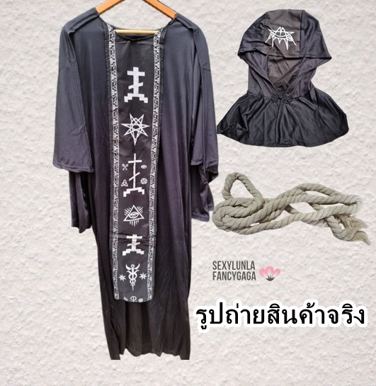 ٻҾ6 ͧԹ : ++++ç ش ͼ شç  شѡǪ ͧ觡ؤҧ   vampire ٵ Medieval Monk Priest Robe Black Hooded 