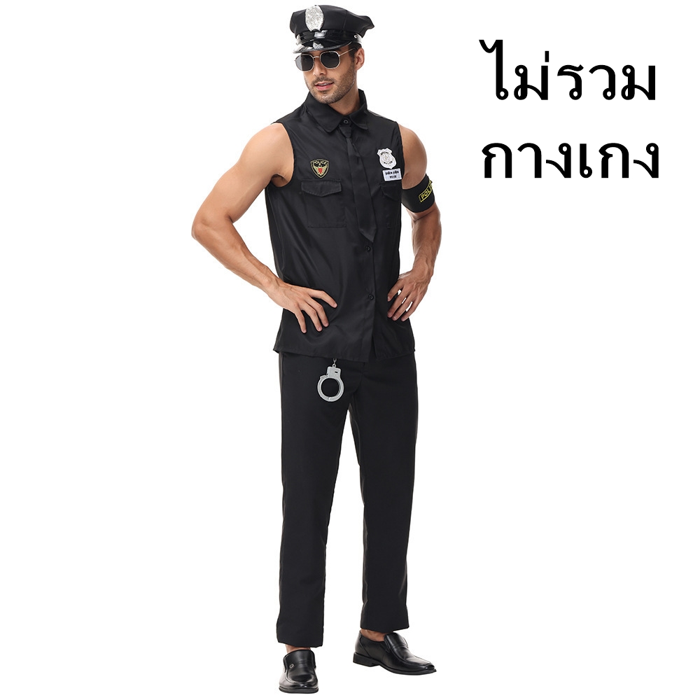 �ٻ�Ҿ���6 �ͧ�Թ��� : ++�������++(�������աҧࡧ)�ش���Ǩ����� ����͡�꡵��Ǩ �硫��Ό�� �ش���������Ǩ �ش������ Halloween Police Costume ��������� �������ǡ ๤� �ح���� ����աҧࡧ��� Sleeveless Cop Cosplay Outfit ����˭��§ҹΌ��乷��Ѻ EDM �ѡ�׺ FBI Se